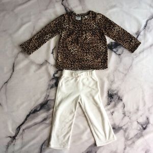 KOALA KIDS Toddler Girl Leopard Sweater Set | 3T